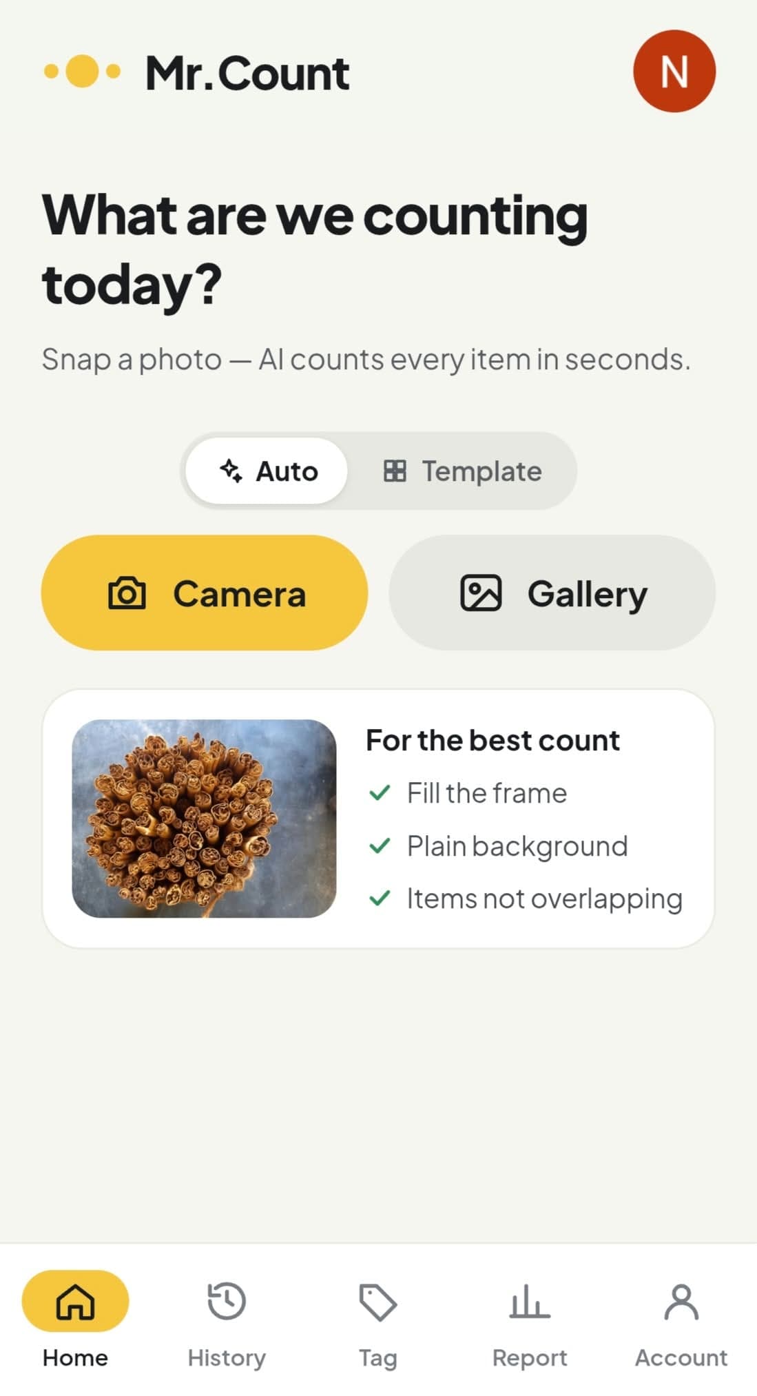 Select product and upload photo